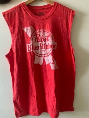 Red Sleeveless Muscle Tank